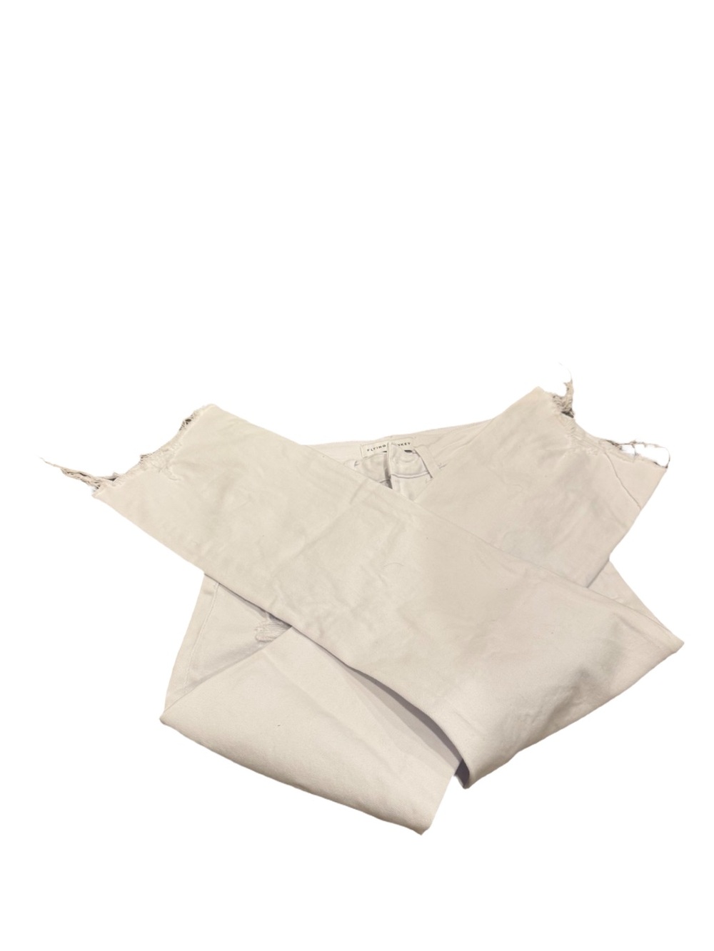 Flying Monkey White Distressed Wide-Leg Jeans - Picture 6 of 10